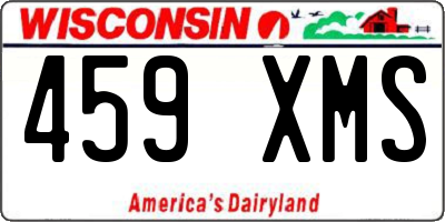 WI license plate 459XMS