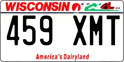 WI license plate 459XMT