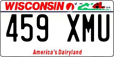 WI license plate 459XMU