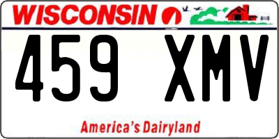 WI license plate 459XMV