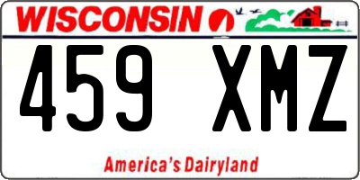 WI license plate 459XMZ