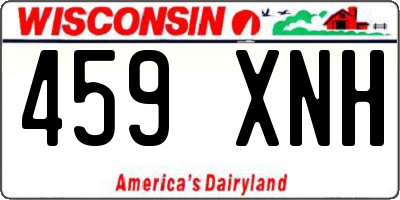 WI license plate 459XNH