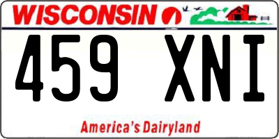 WI license plate 459XNI