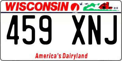 WI license plate 459XNJ