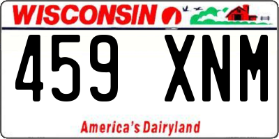 WI license plate 459XNM