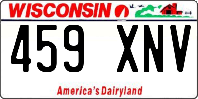WI license plate 459XNV