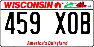WI license plate 459XOB