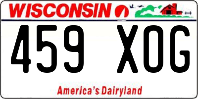 WI license plate 459XOG
