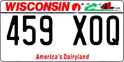 WI license plate 459XOQ