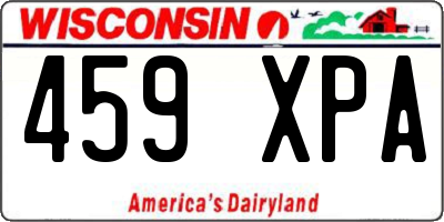 WI license plate 459XPA