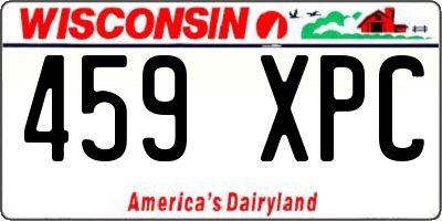 WI license plate 459XPC