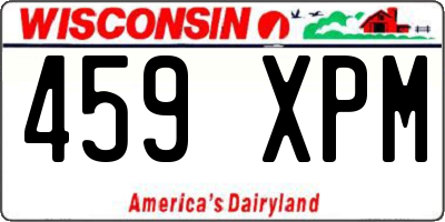 WI license plate 459XPM