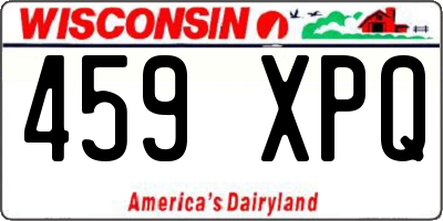 WI license plate 459XPQ