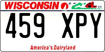 WI license plate 459XPY