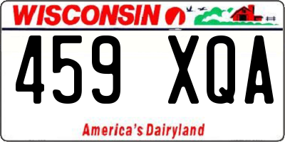 WI license plate 459XQA