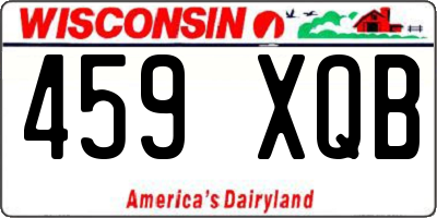 WI license plate 459XQB