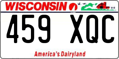 WI license plate 459XQC