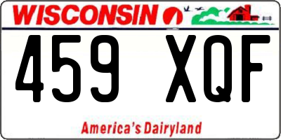 WI license plate 459XQF