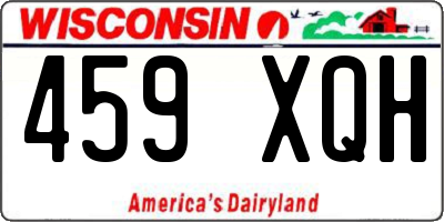 WI license plate 459XQH