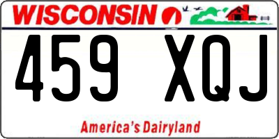 WI license plate 459XQJ