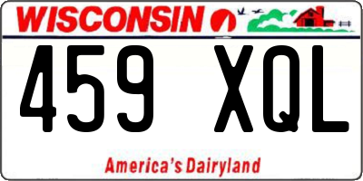 WI license plate 459XQL