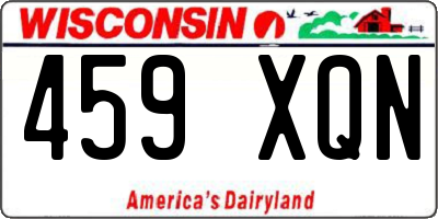 WI license plate 459XQN