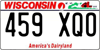 WI license plate 459XQO