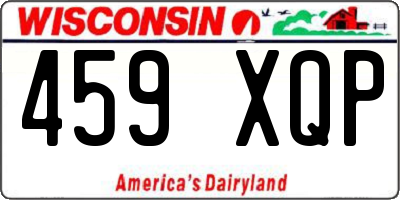 WI license plate 459XQP