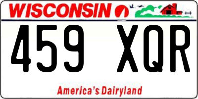 WI license plate 459XQR