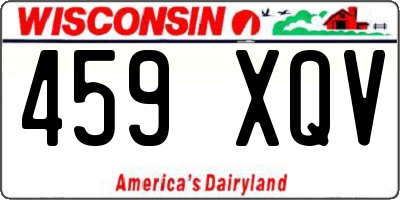 WI license plate 459XQV