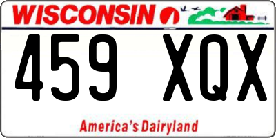 WI license plate 459XQX
