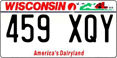 WI license plate 459XQY