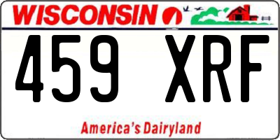WI license plate 459XRF