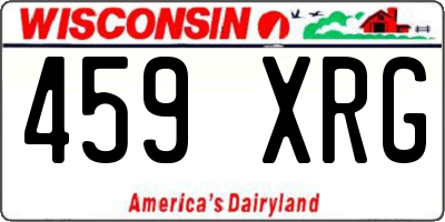 WI license plate 459XRG