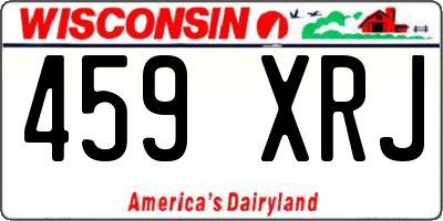 WI license plate 459XRJ