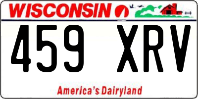 WI license plate 459XRV