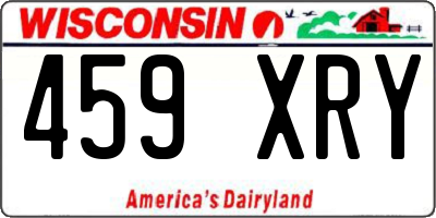 WI license plate 459XRY