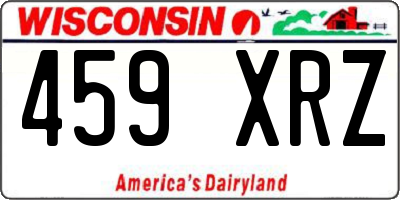 WI license plate 459XRZ
