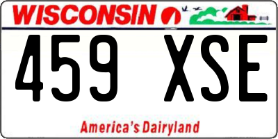WI license plate 459XSE