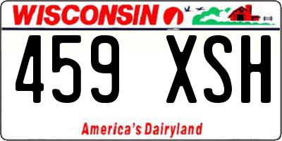 WI license plate 459XSH