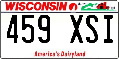 WI license plate 459XSI