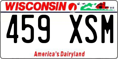 WI license plate 459XSM