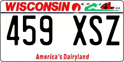 WI license plate 459XSZ