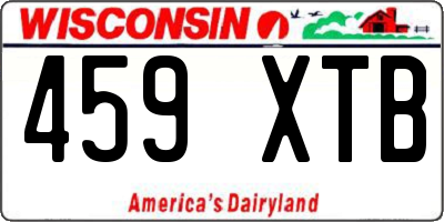 WI license plate 459XTB