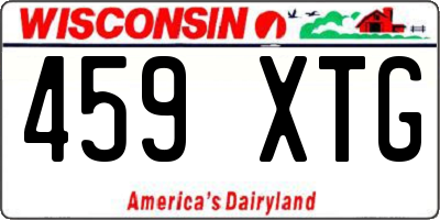 WI license plate 459XTG