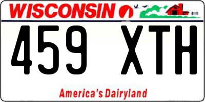 WI license plate 459XTH