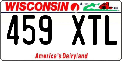 WI license plate 459XTL