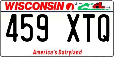 WI license plate 459XTQ