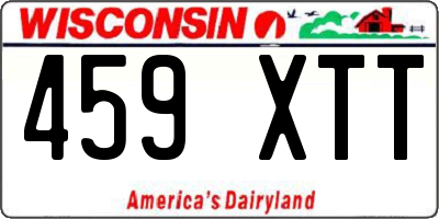 WI license plate 459XTT
