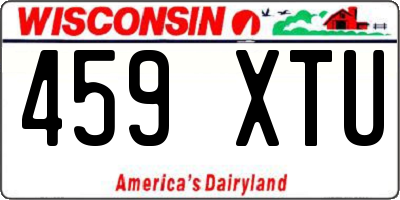 WI license plate 459XTU